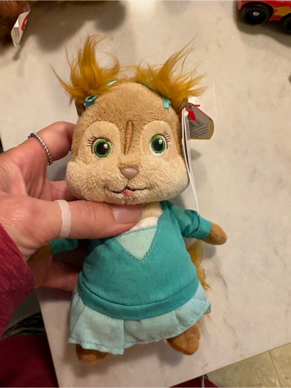 Ty Beanie Baby Eleanor Plush - Alvin and the Chipmunks Movie Collectible 6" NWT